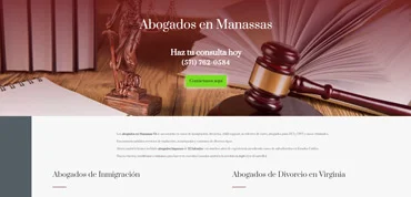 Abogados Manassas Home Page screenshot